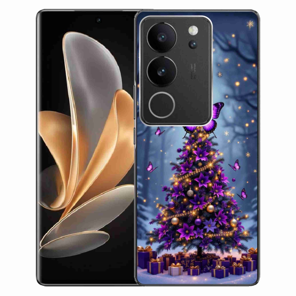 mmCase gél tok a Vivo V29 5G-hez – pillangós karácsonyfa
