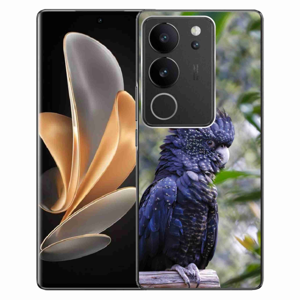 mmCase gélhuzat a Vivo V29 5G-hez – fekete kakadu papagáj