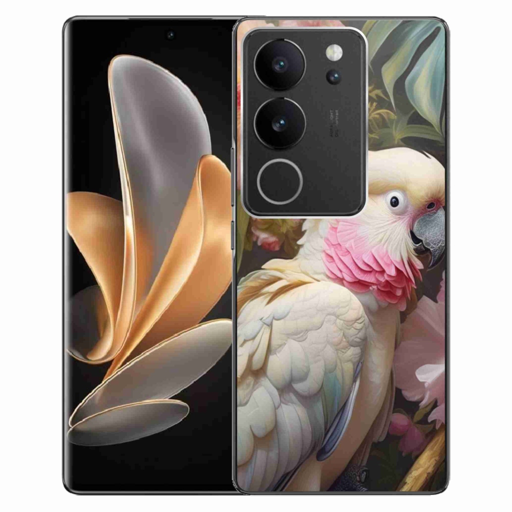 mmCase géltok a Vivo V29 5G-hez – rózsaszín kakadu papagáj 2