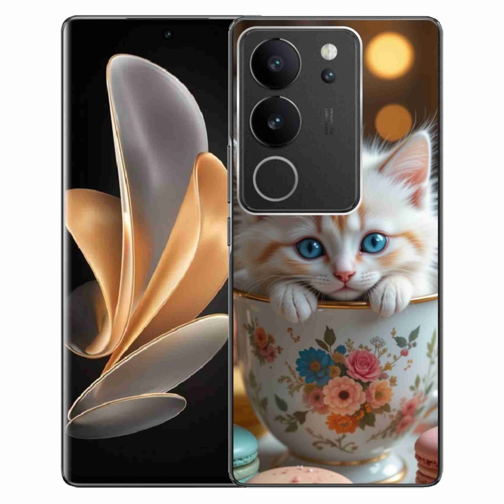 mmCase gél tok a Vivo V29 5G-hez – aranyos cica 6