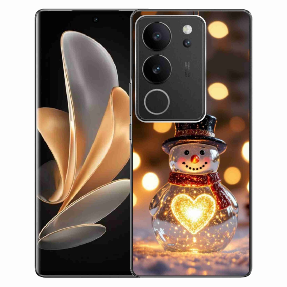 mmCase gél tok a Vivo V29 5G-hez – világító karácsonyi hóember