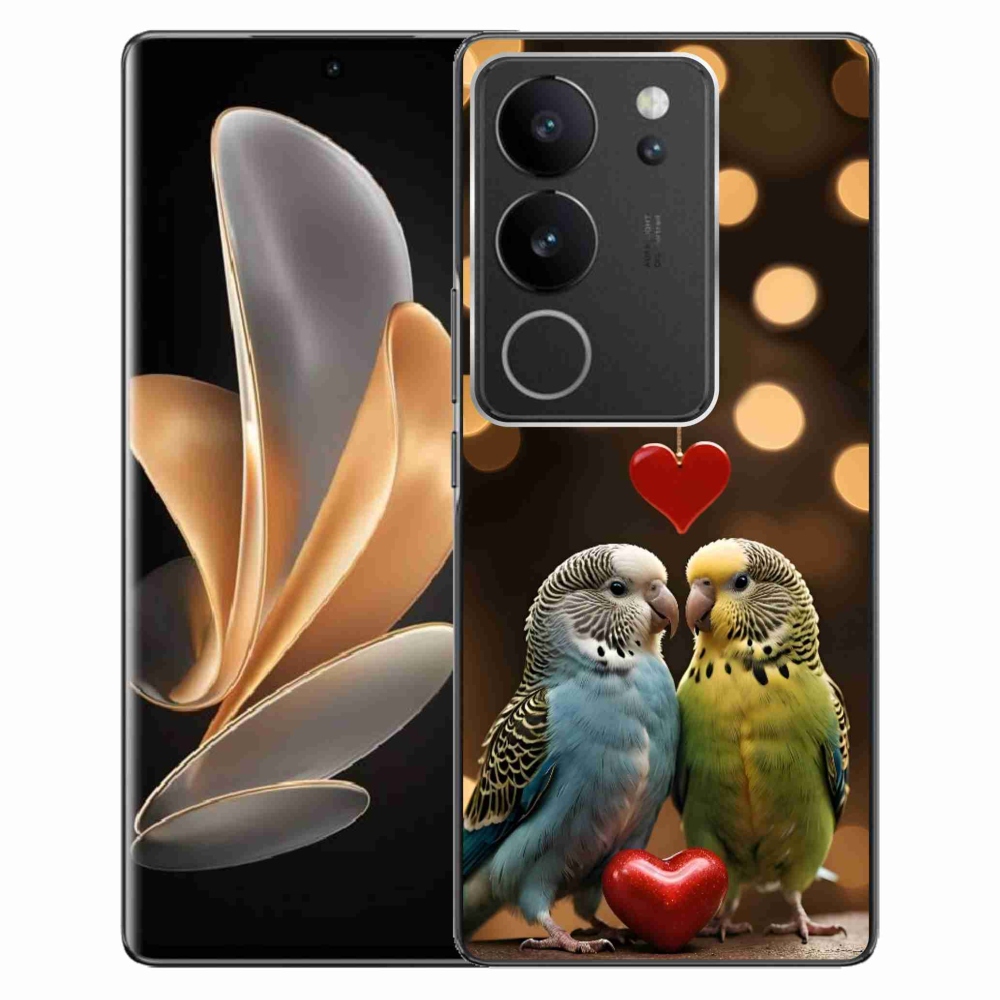 mmCase gélhuzat a Vivo V29 5G-hez – szerelmes papagájok