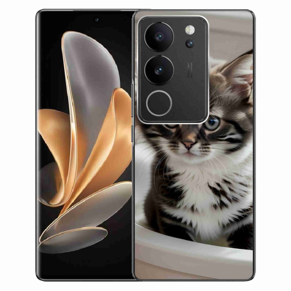 mmCase gél tok a Vivo V29 5G-hez – kíváncsi cica