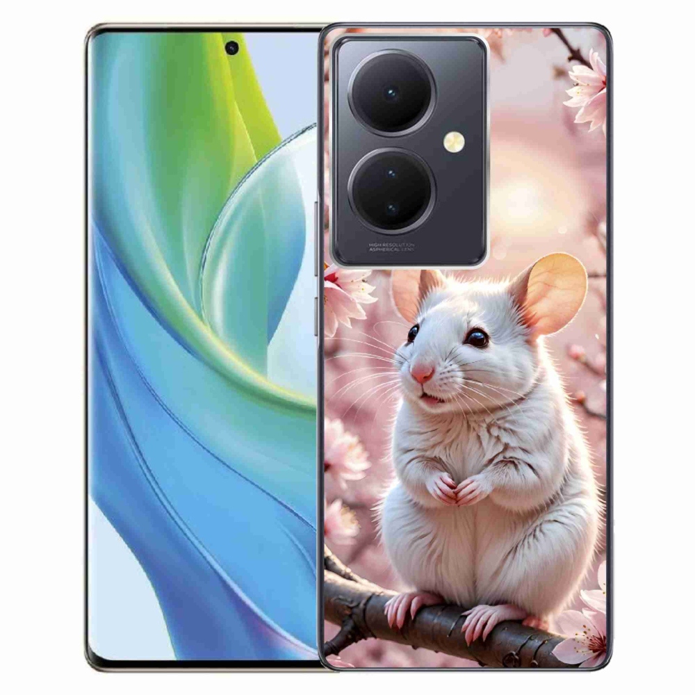 mmCase géltok a Vivo V29 Lite 5G-hez – fehér egér egy ágon