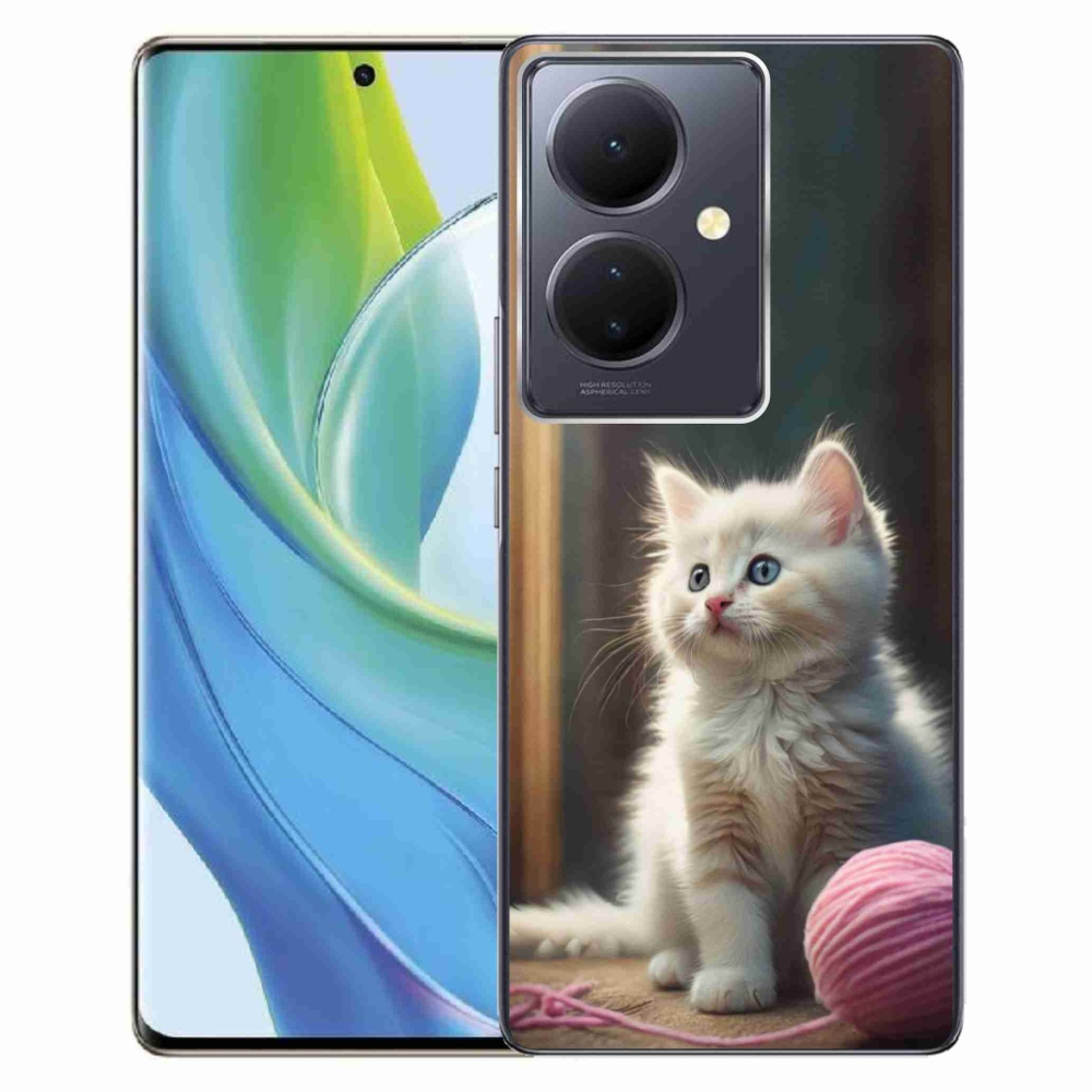 mmCase gél tok a Vivo V29 Lite 5G-hez – fehér cica 2