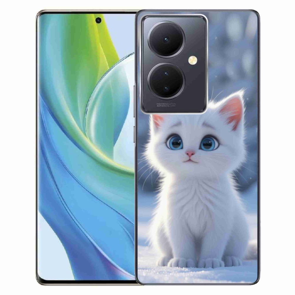 mmCase gél tok a Vivo V29 Lite 5G-hez – fehér cica 3