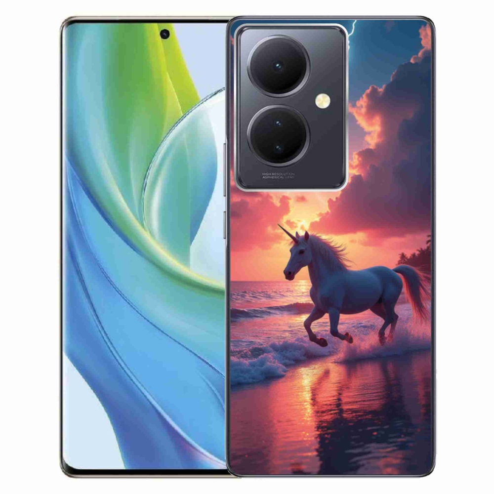 mmCase gél tok a Vivo V29 Lite 5G-hez – egyszarvú a tengerparton
