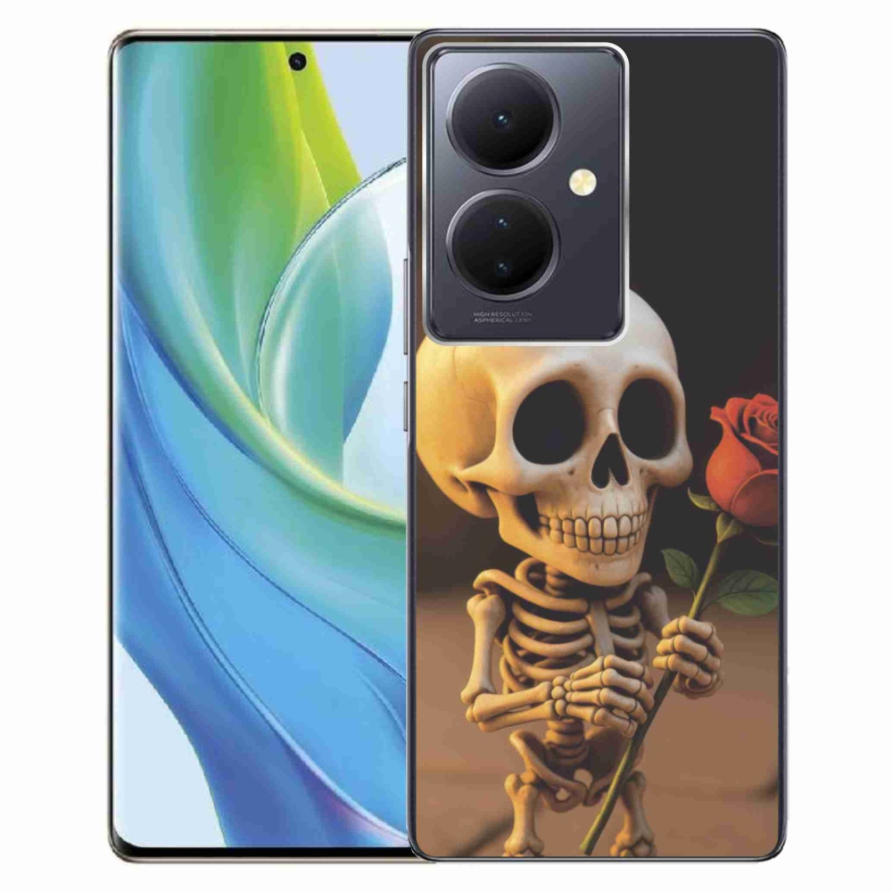 mmCase géltok a Vivo V29 Lite 5G-hez – csontváz rózsával