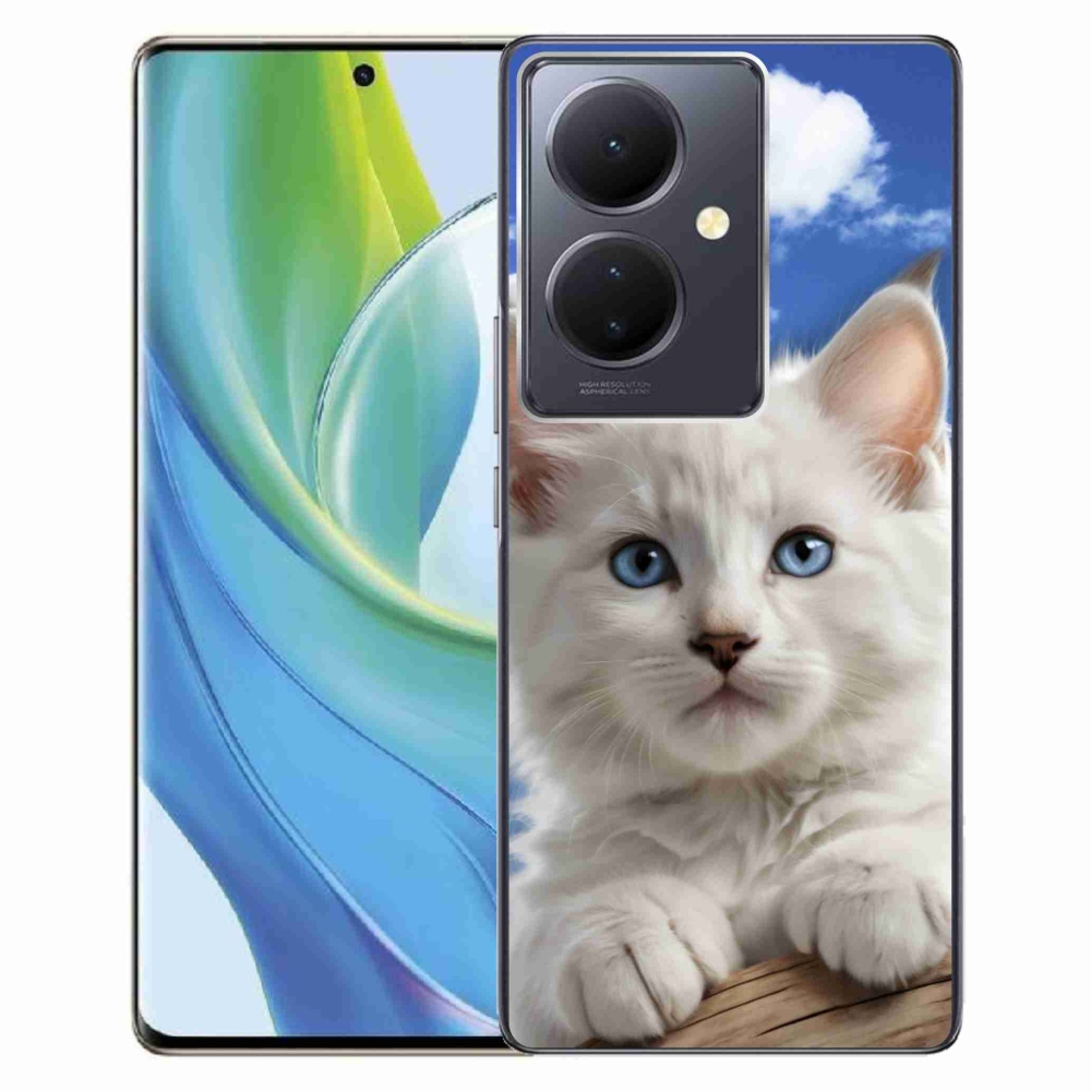 mmCase gél tok a Vivo V29 Lite 5G-hez – cica és felhők