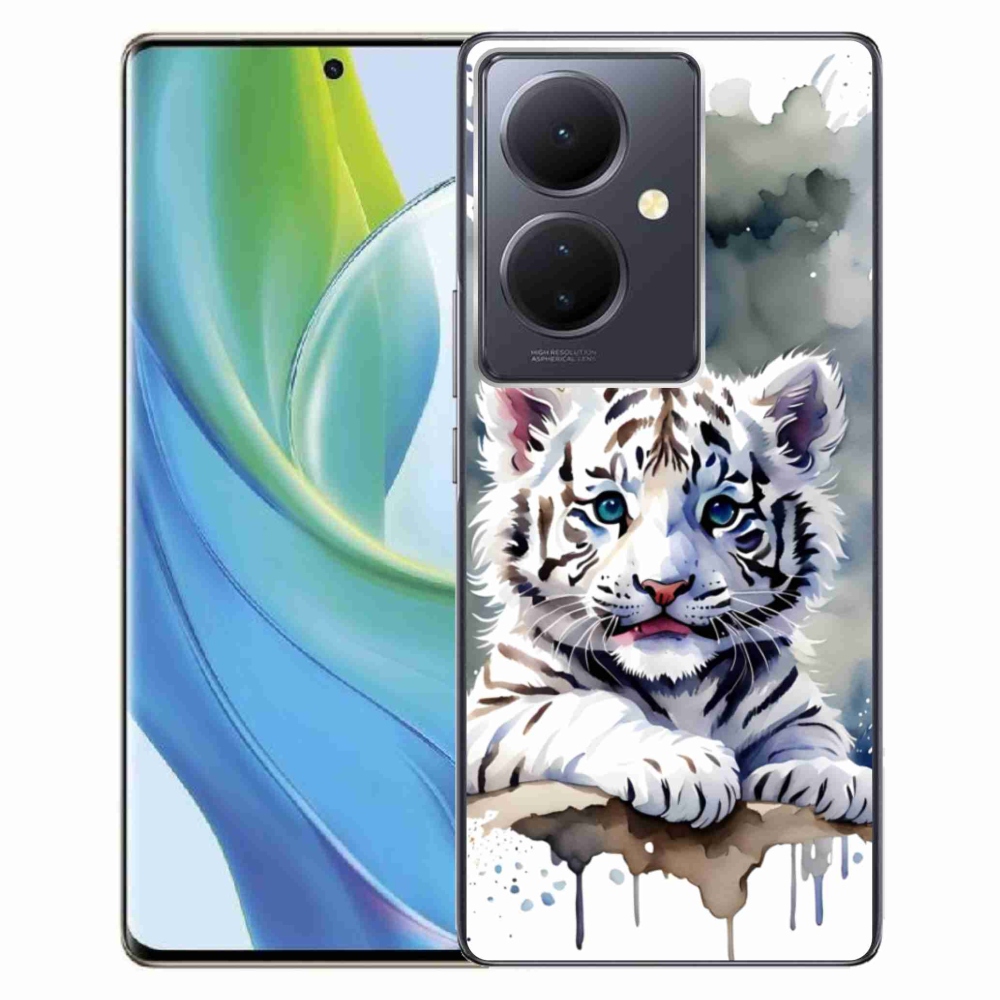 mmCase géltok a Vivo V29 Lite 5G-hez – fehér tigris kölyök