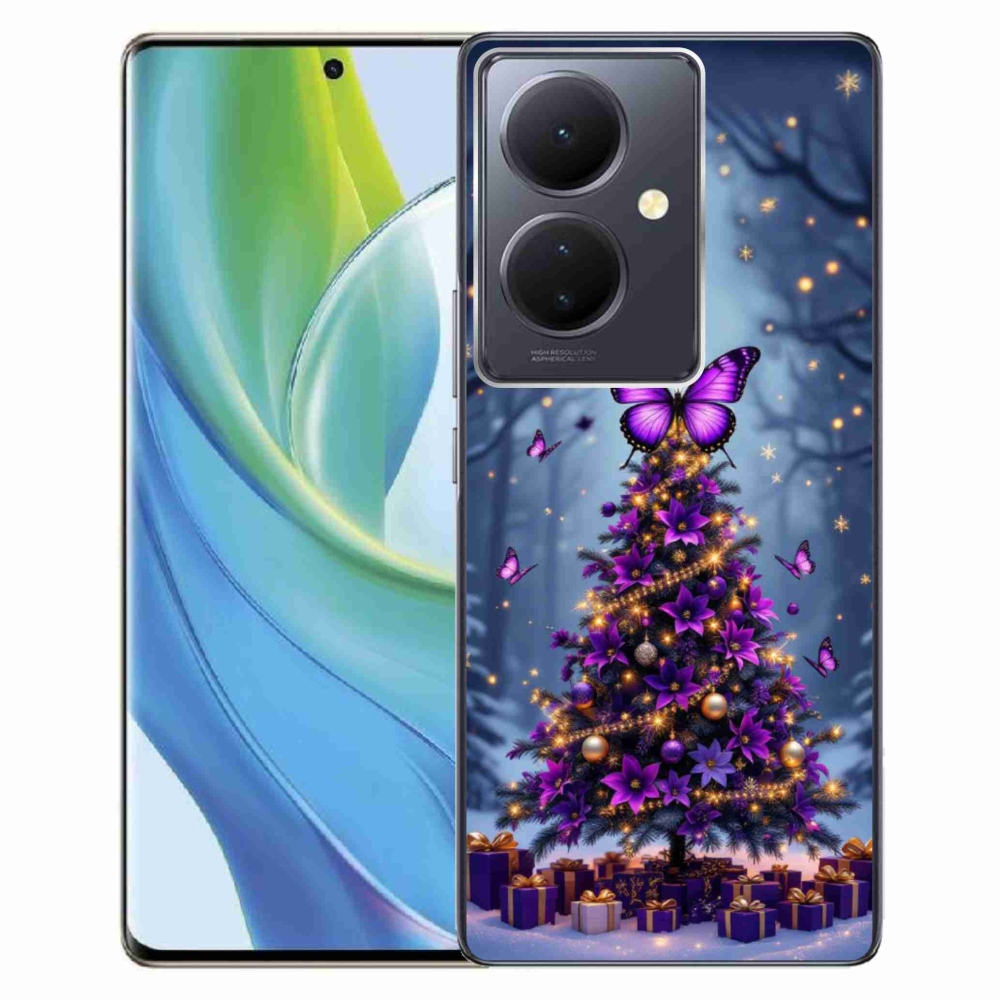 mmCase gél tok a Vivo V29 Lite 5G-hez – pillangós karácsonyfa