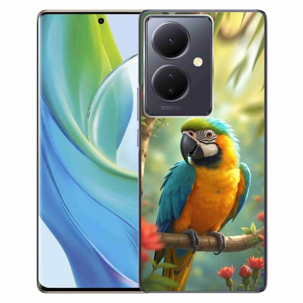 mmCase géltok a Vivo V29 Lite 5G-hez – kék-sárga ara papagáj