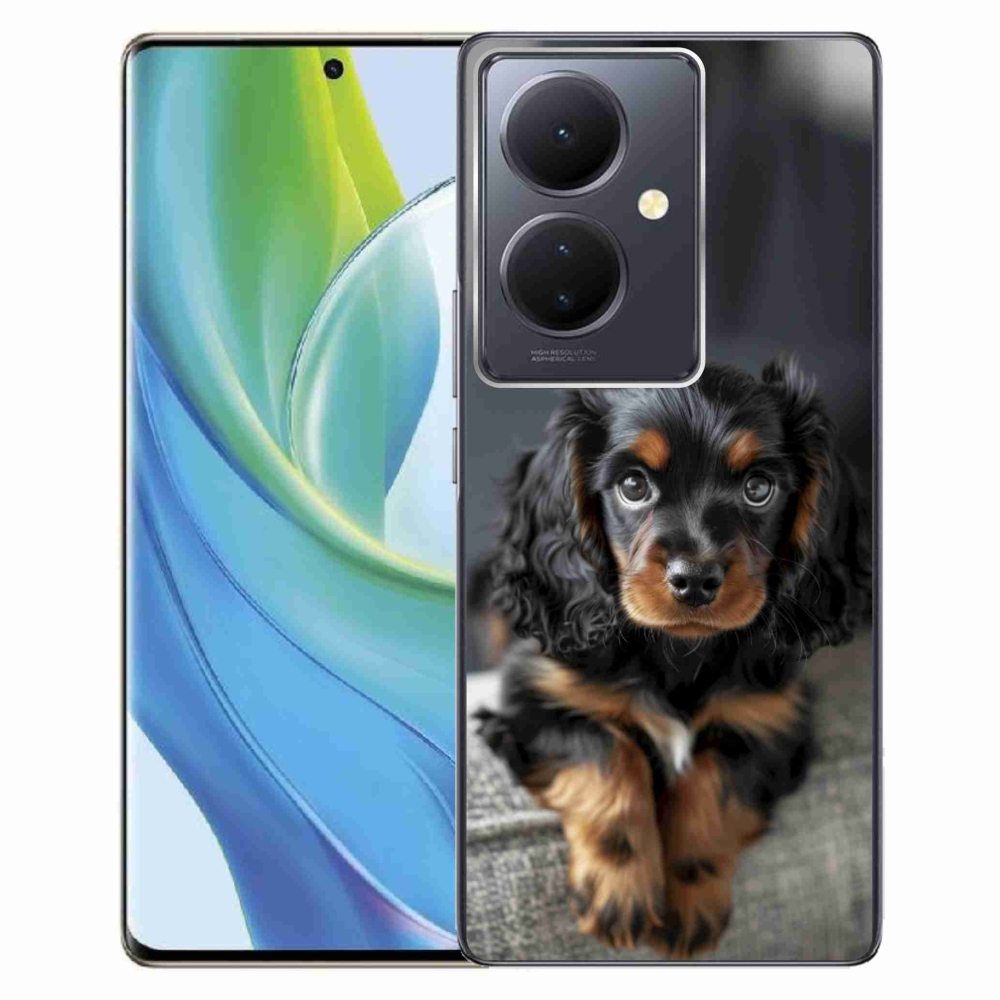 mmCase gél tok a Vivo V29 Lite 5G-hez – aranyos, hosszúszőrű tacskó