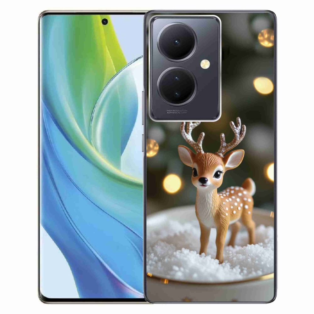 mmCase gél tok a Vivo V29 Lite 5G-hez – aranyos karácsonyi szarvas