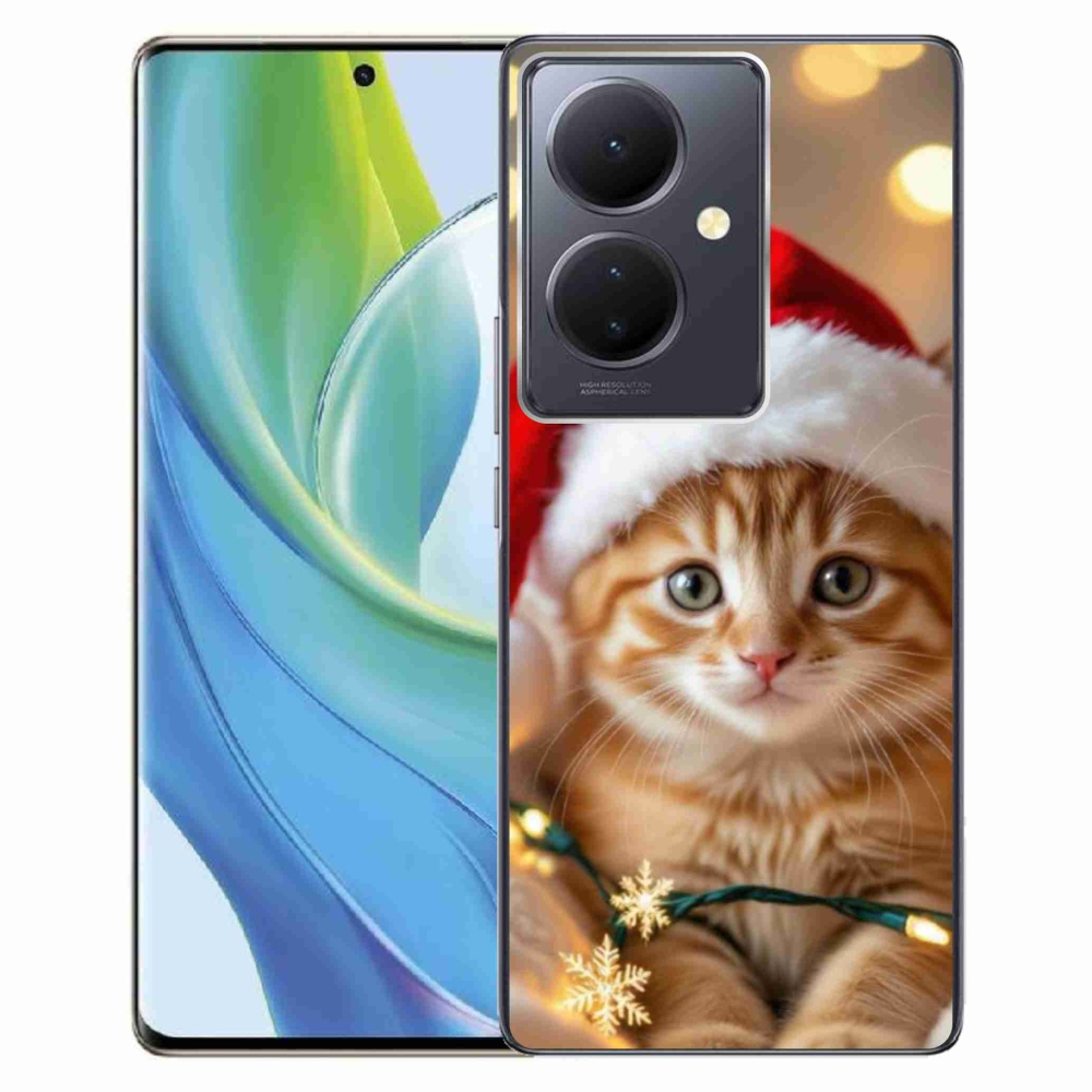 mmCase gél tok a Vivo V29 Lite 5G-hez – karácsonyi cica