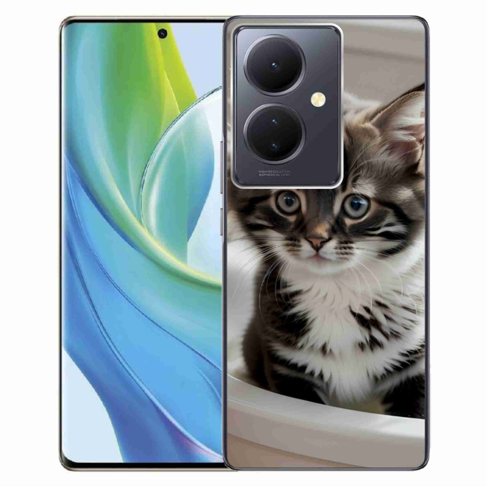 mmCase gél tok a Vivo V29 Lite 5G-hez – kíváncsi cica