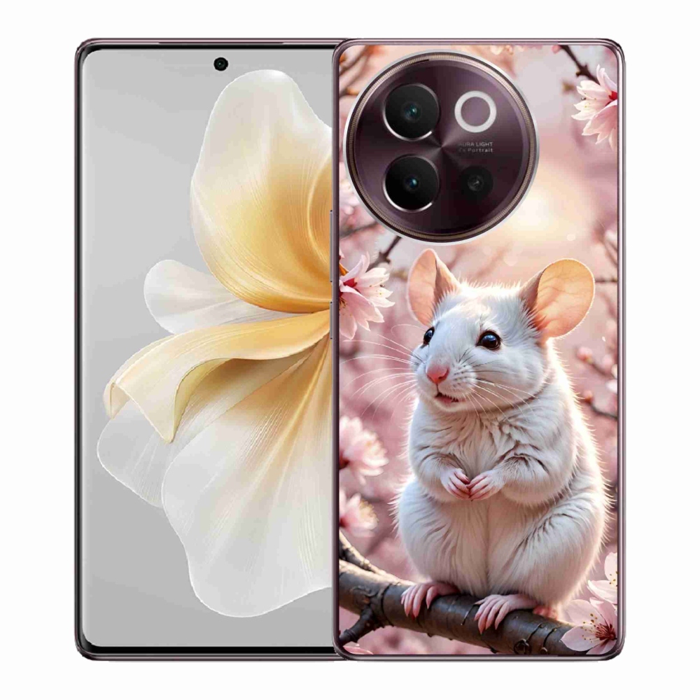 mmCase géltok a Vivo V40 Lite 5G-hez – fehér egér egy ágon