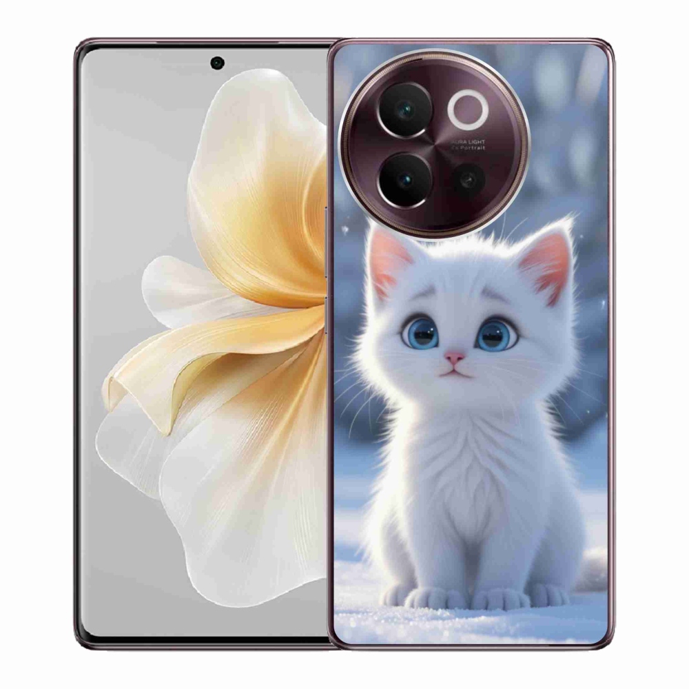 mmCase gél tok a Vivo V40 Lite 5G-hez – fehér cica 3