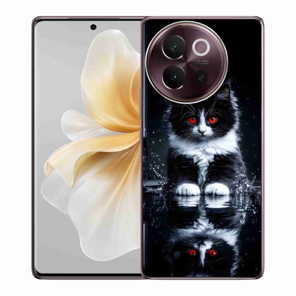 mmCase gél tok a Vivo V40 Lite 5G-hez – fekete-fehér cica