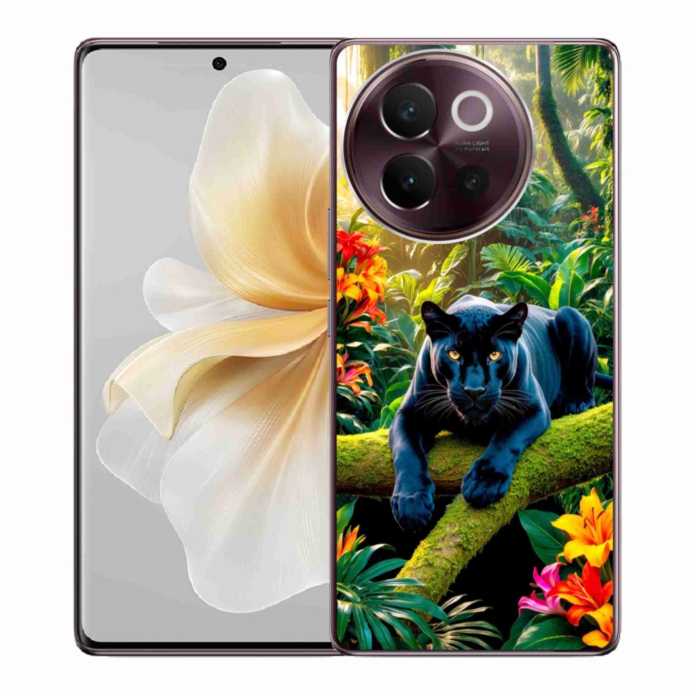 mmCase géltok a Vivo V40 Lite 5G-hez – fekete párduc a dzsungelben