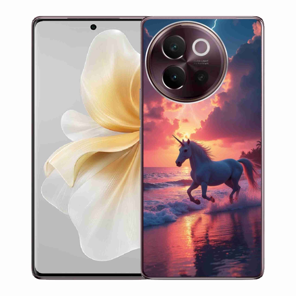 mmCase gél tok a Vivo V40 Lite 5G-hez – egyszarvú a tengerparton