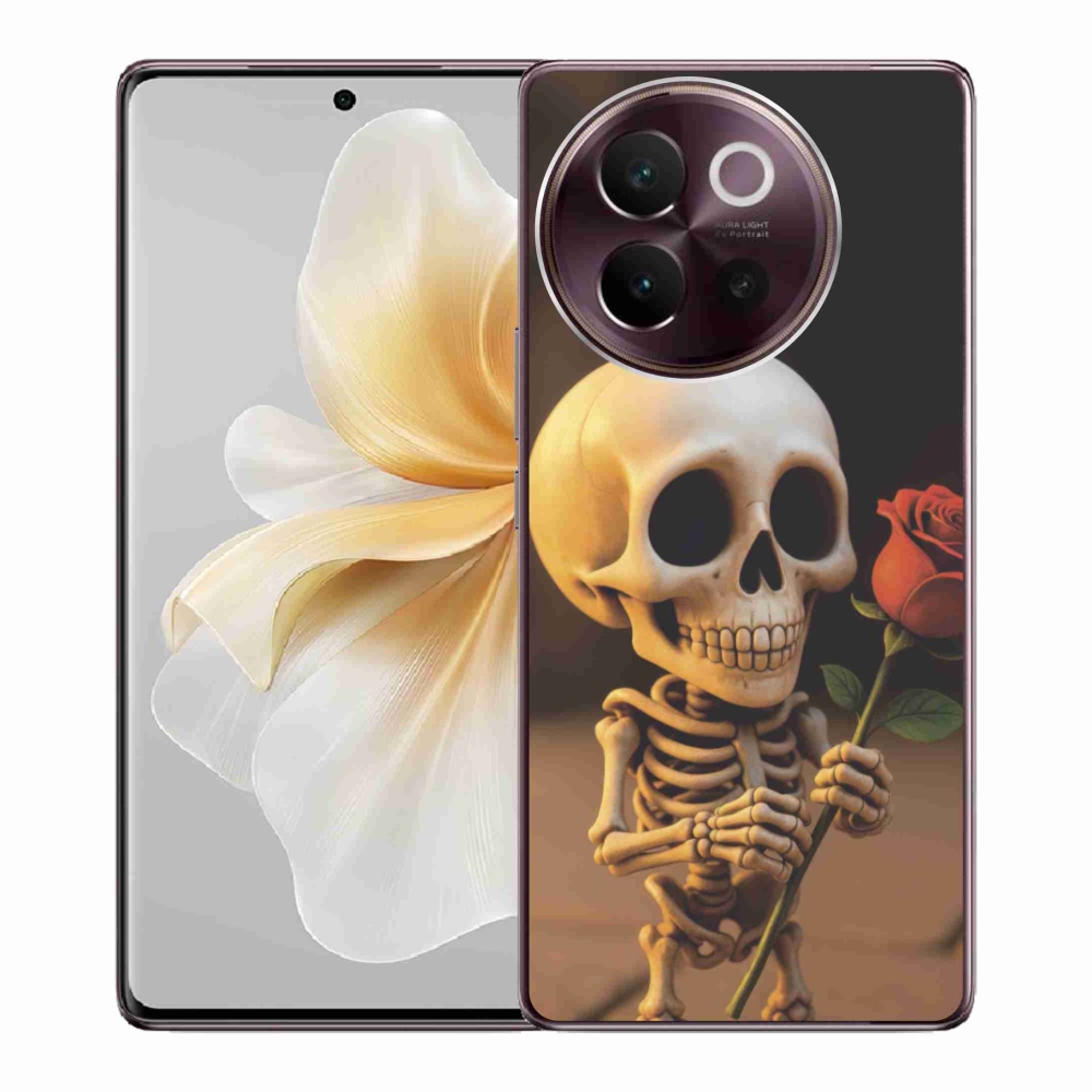 mmCase géltok a Vivo V40 Lite 5G-hez – csontváz rózsával
