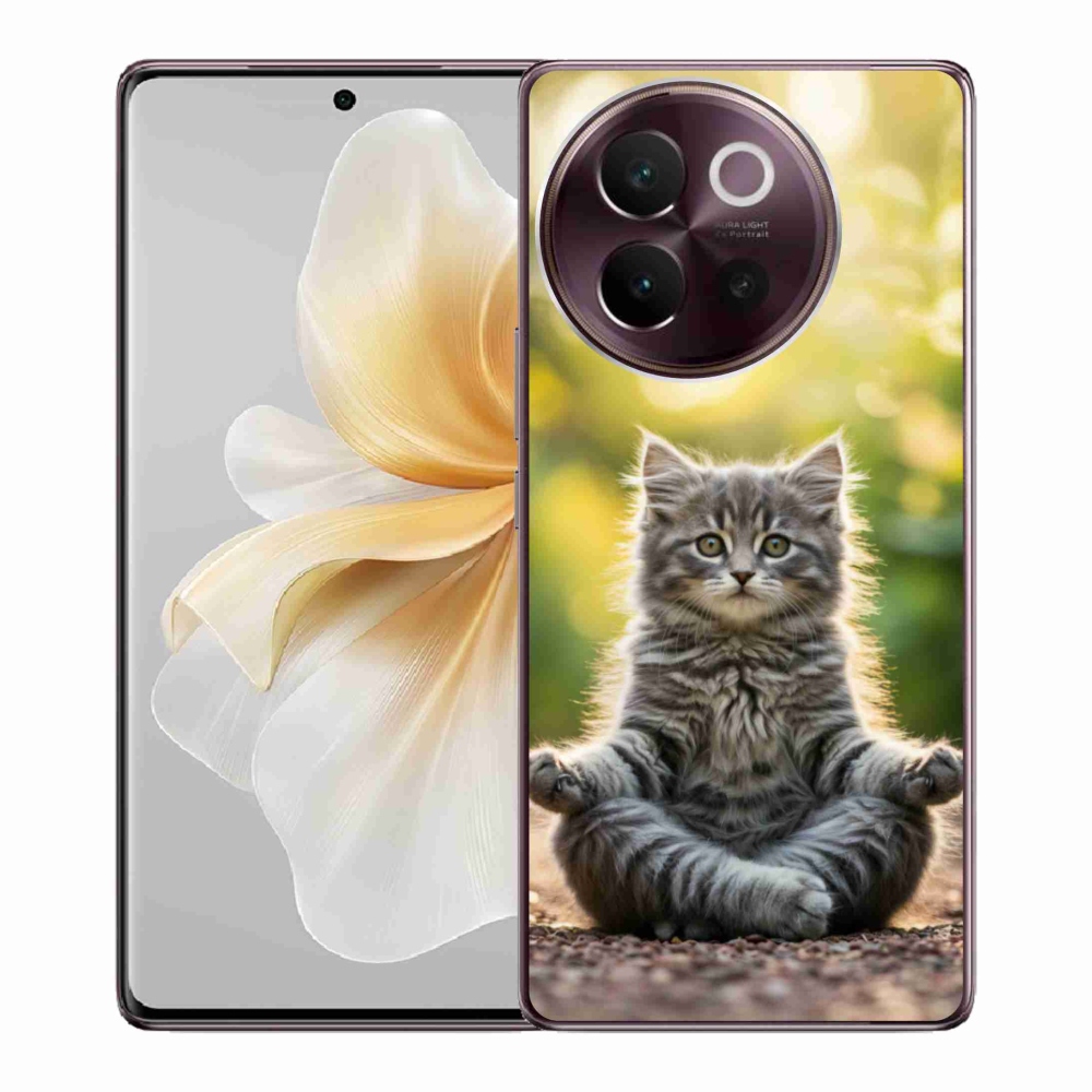mmCase géltok a Vivo V40 Lite 5G-hez – meditáló cica