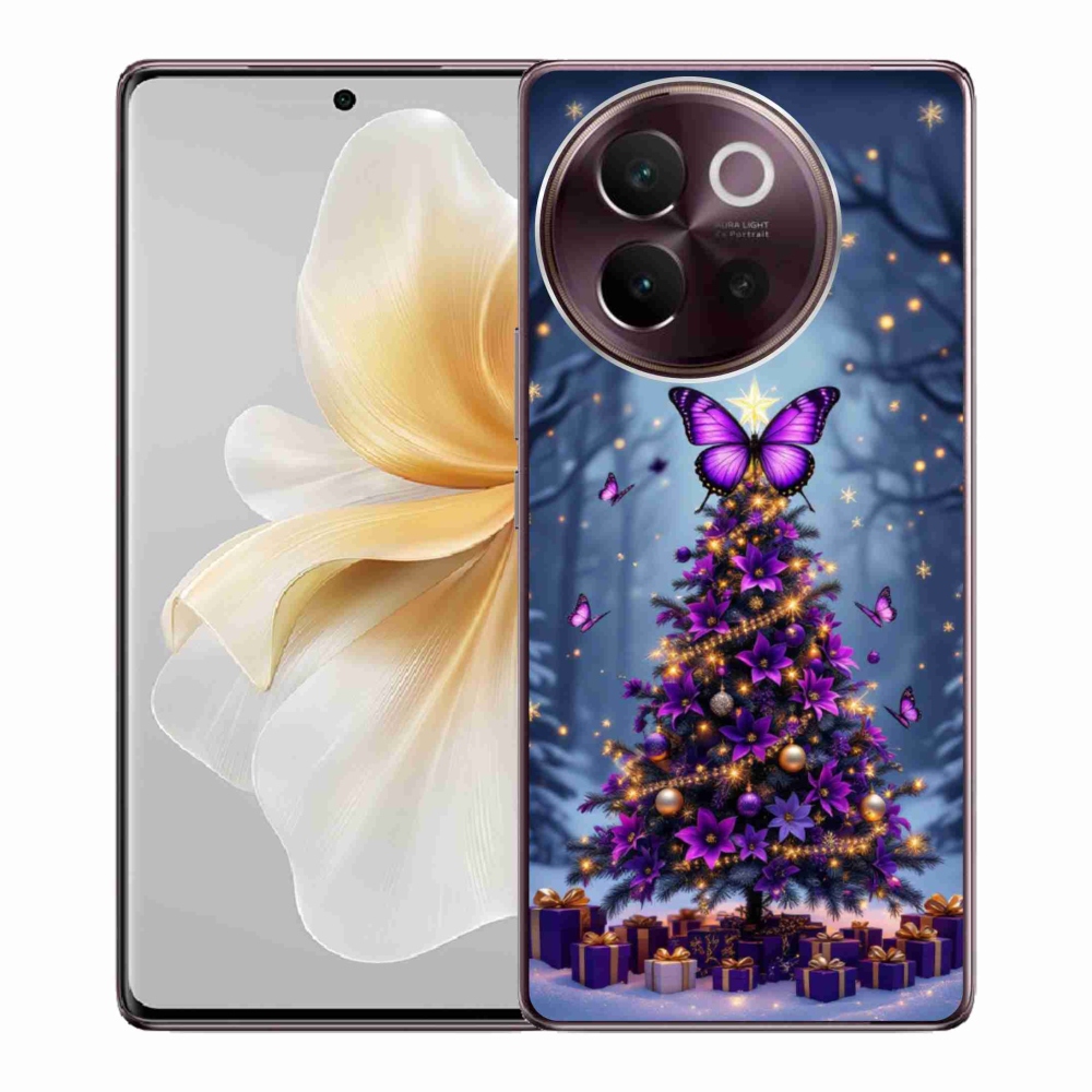 mmCase gél tok a Vivo V40 Lite 5G-hez – pillangós karácsonyfa