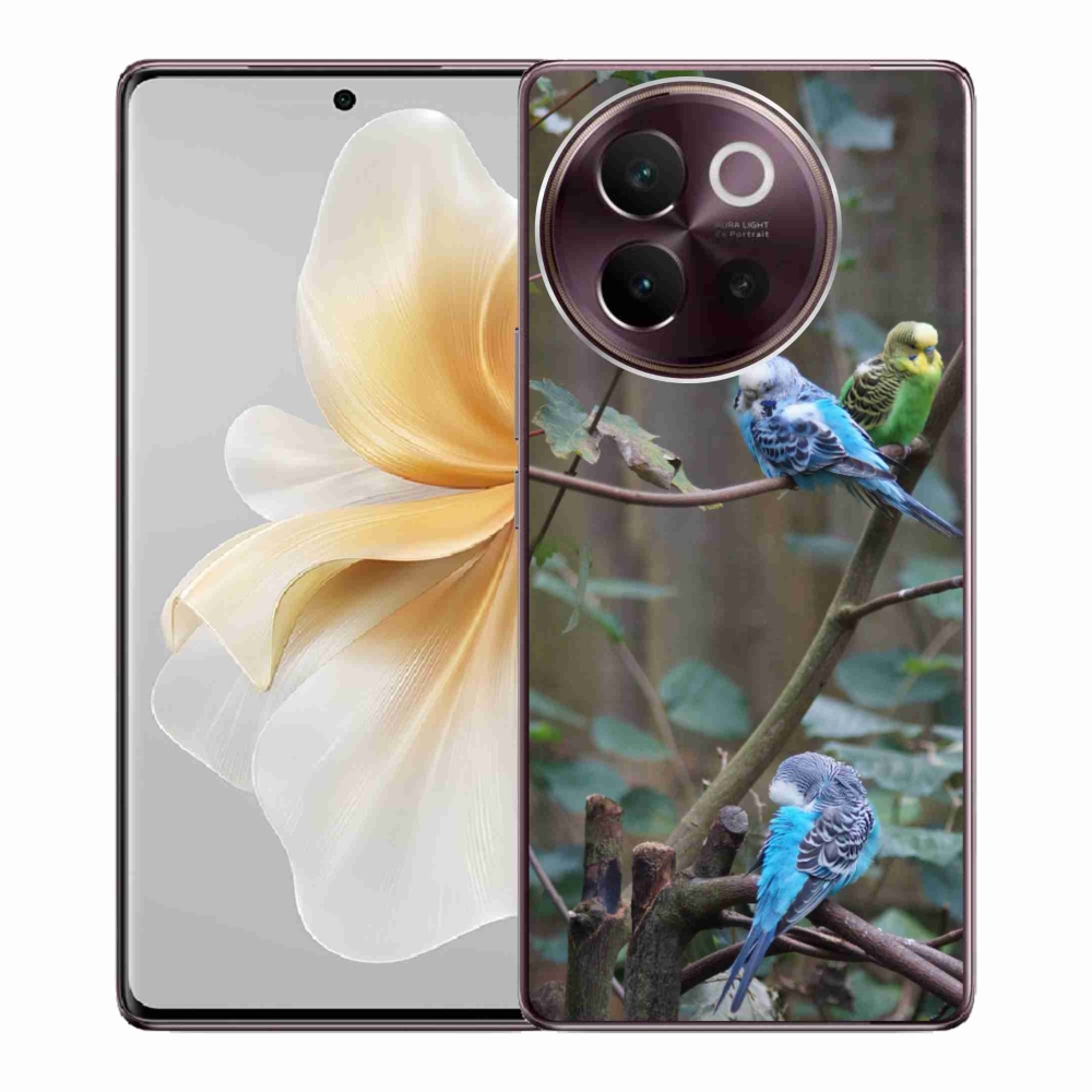 mmCase géltok a Vivo V40 Lite 5G-hez – papagájok az ágon