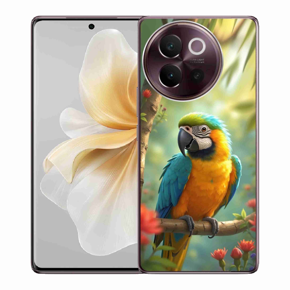 mmCase géltok a Vivo V40 Lite 5G-hez – kék-sárga ara papagáj