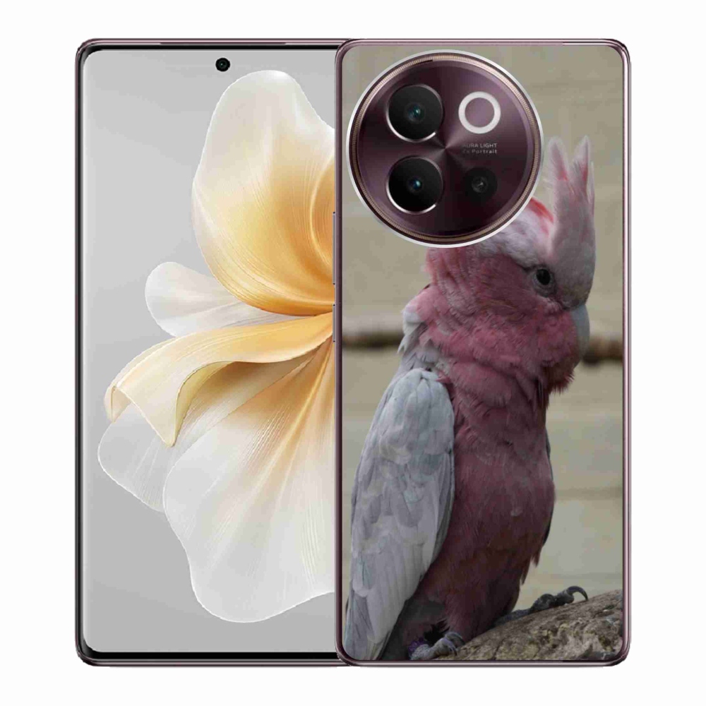mmCase géltok a Vivo V40 Lite 5G-hez – rózsaszín kakadu papagáj