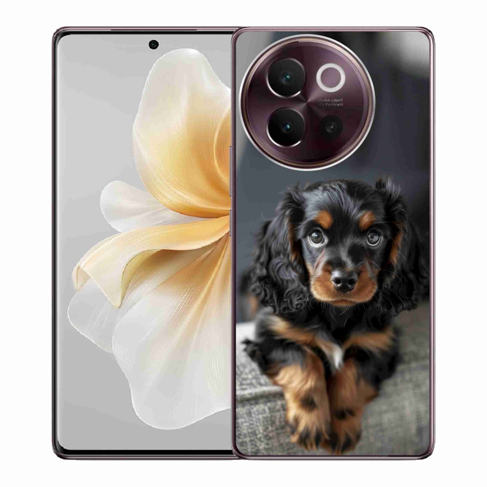 mmCase gél tok a Vivo V40 Lite 5G-hez – aranyos, hosszúszőrű tacskó