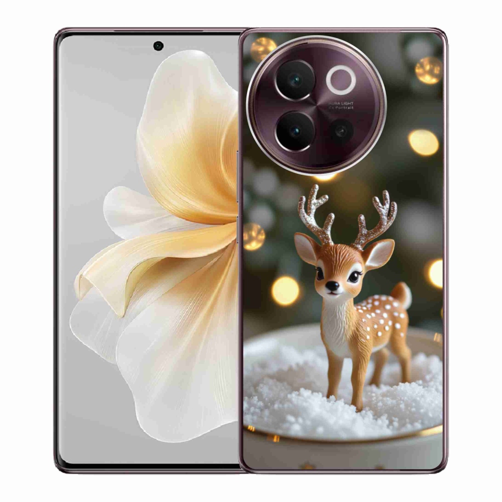 mmCase gél tok a Vivo V40 Lite 5G-hez – aranyos karácsonyi szarvas