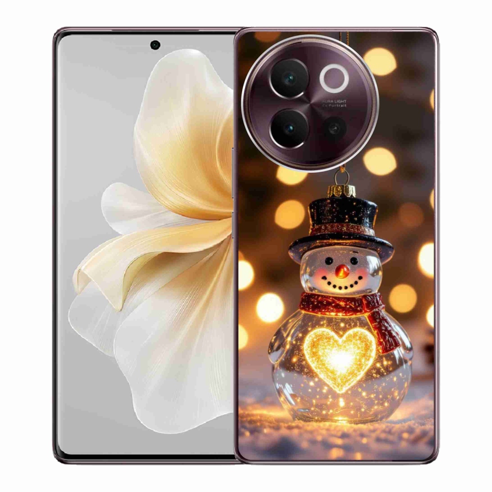 mmCase gél tok a Vivo V40 Lite 5G-hez – világító karácsonyi hóember