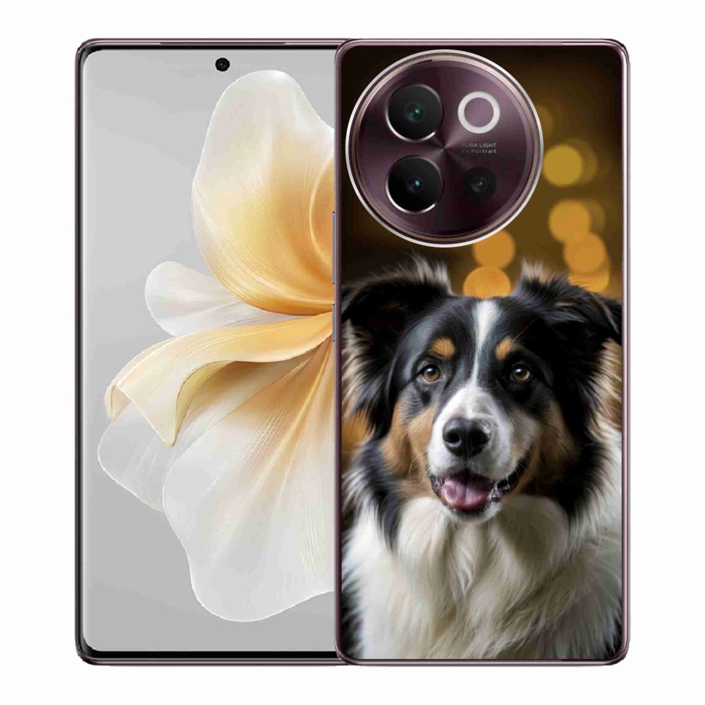 mmCase géltok a Vivo V40 Lite 5G-hez – mosolygós ausztrál juhászkutya