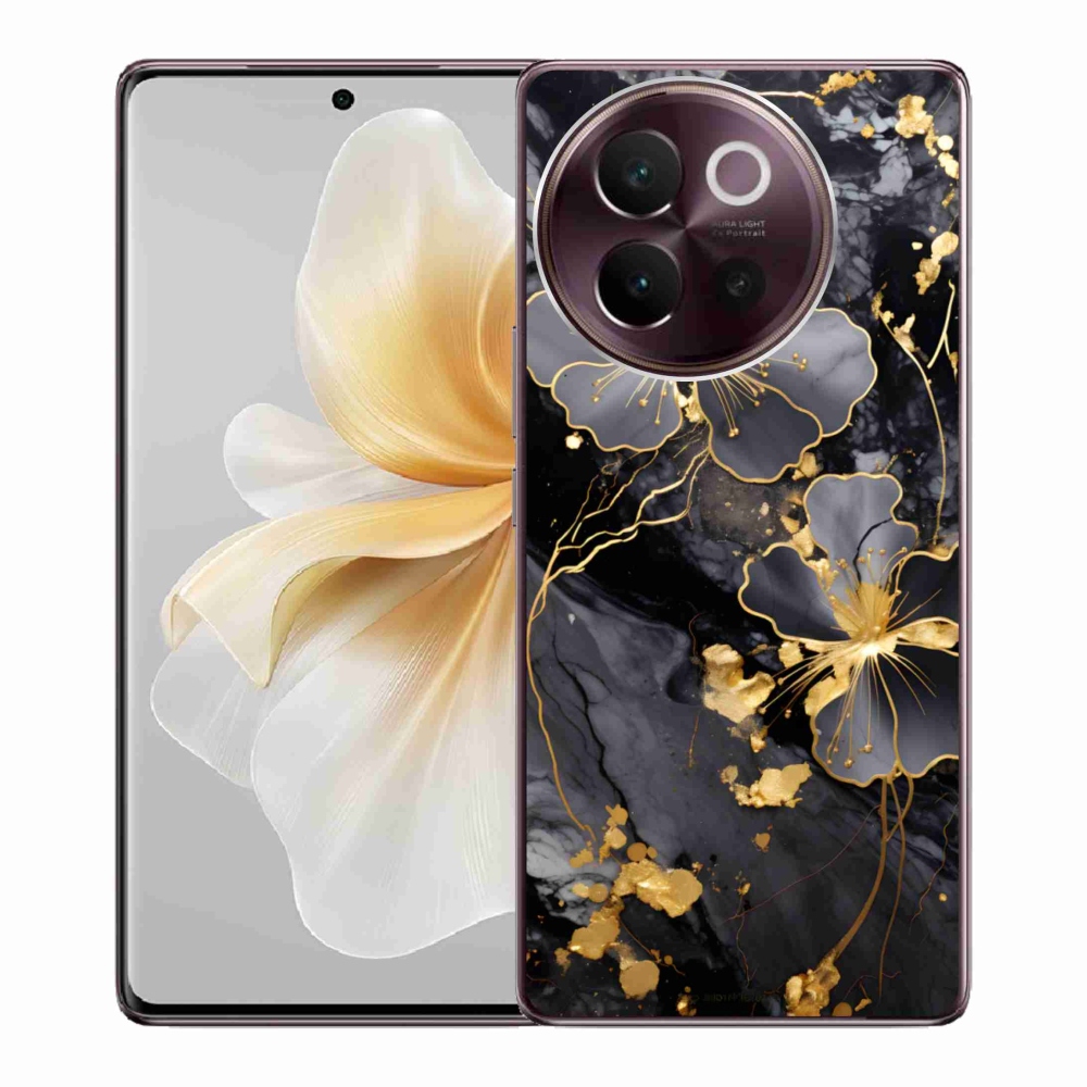 mmCase géltok a Vivo V40 Lite 5G-hez – arany virágok