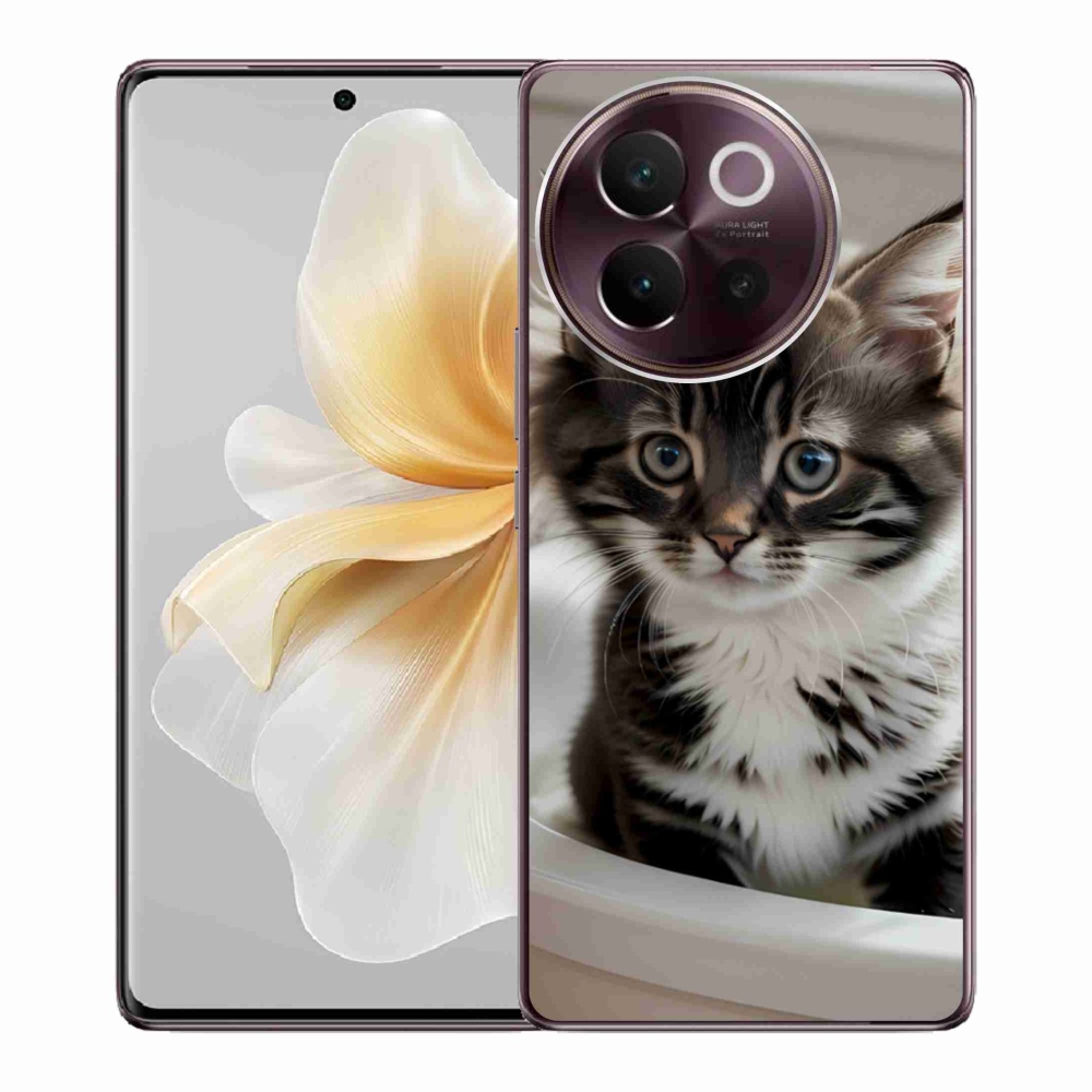 mmCase gél tok a Vivo V40 Lite 5G-hez – kíváncsi cica