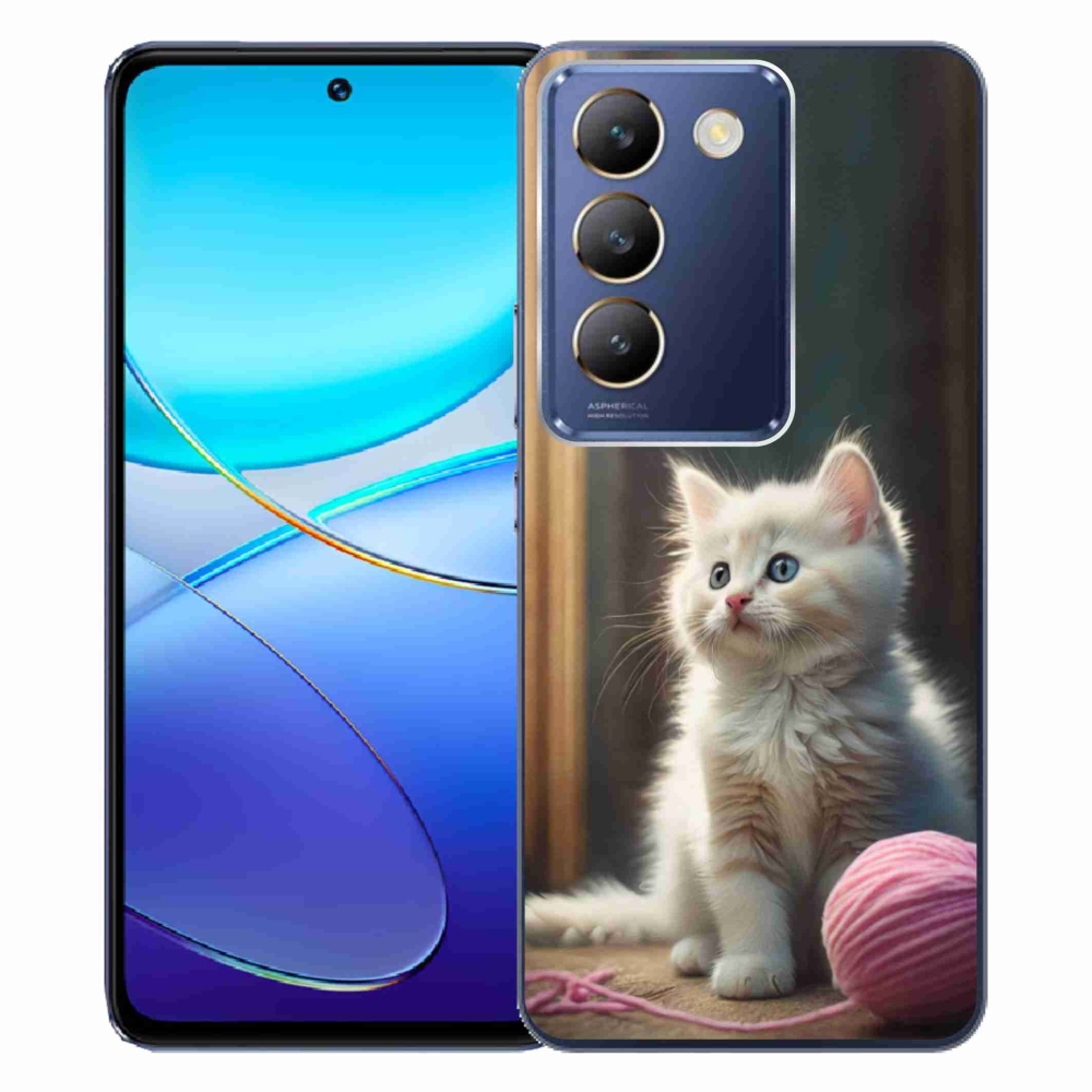 mmCase gél tok a Vivo V40 SE/5G-hez – fehér cica 2