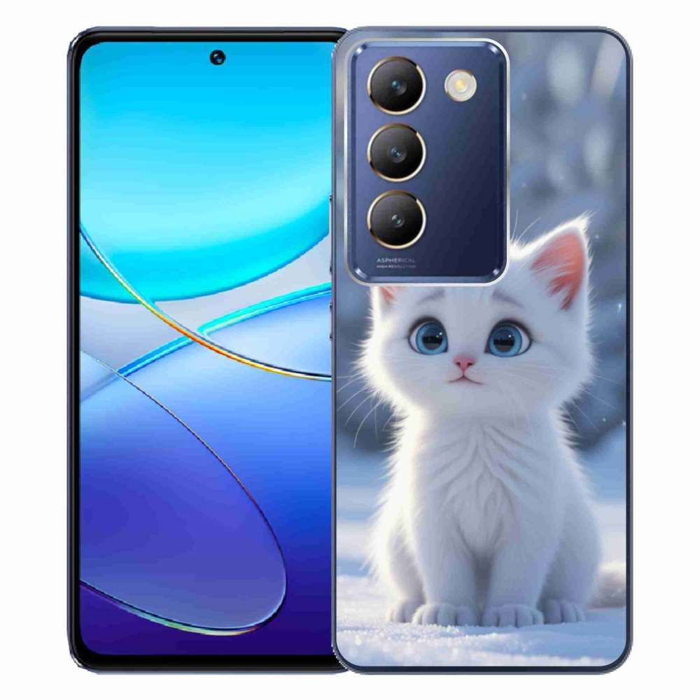 mmCase gél tok a Vivo V40 SE/5G-hez – fehér cica 3