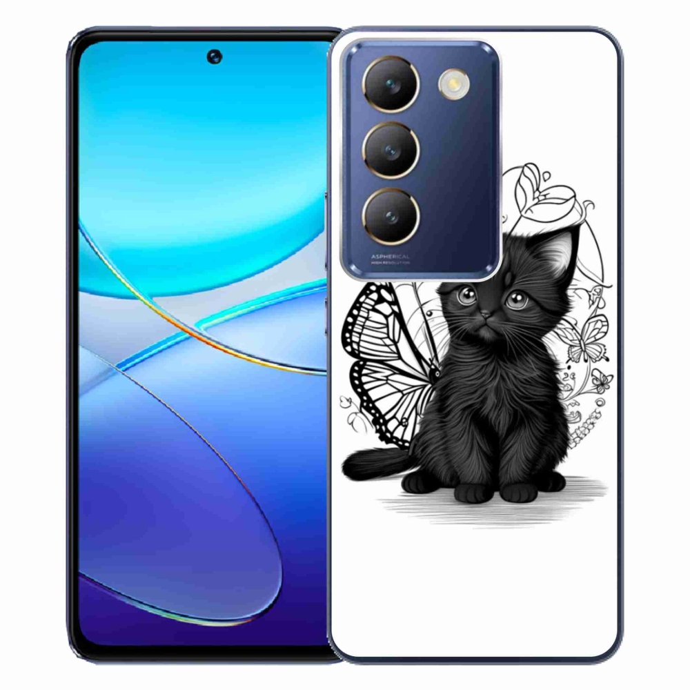 mmCase géltok a Vivo V40 SE/5G-hez – fekete cica