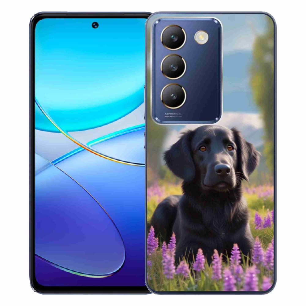 mmCase géltok a Vivo V40 SE/5G-hez – elegáns fekete retriever