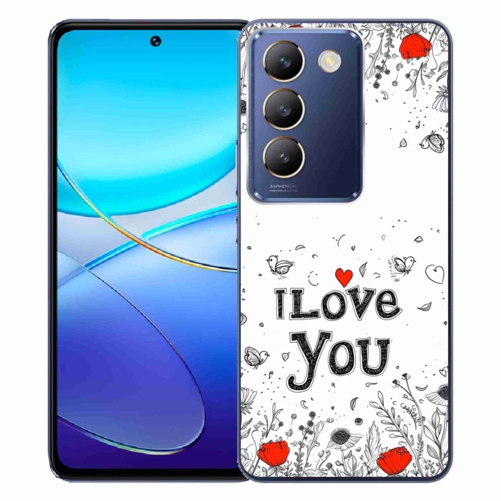 mmCase géltok a Vivo V40 SE/5G-hez – „I love you” fehér háttérrel