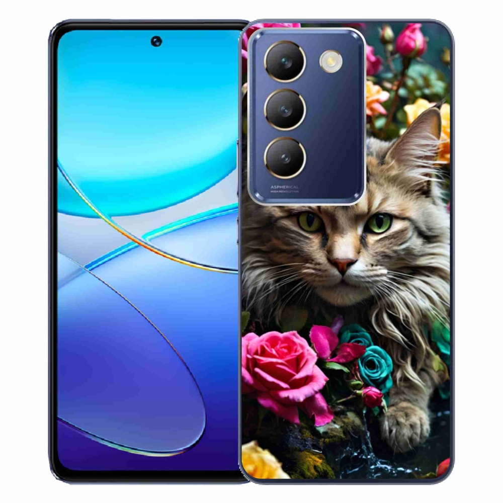 mmCase gélhuzat a Vivo V40 SE/5G-hez – macskás mintázat 2