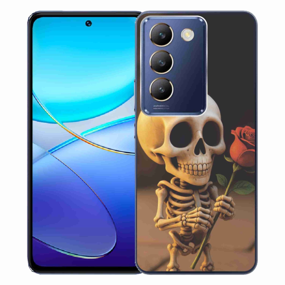 mmCase gél tok a Vivo V40 SE/5G-hez – csontváz rózsával