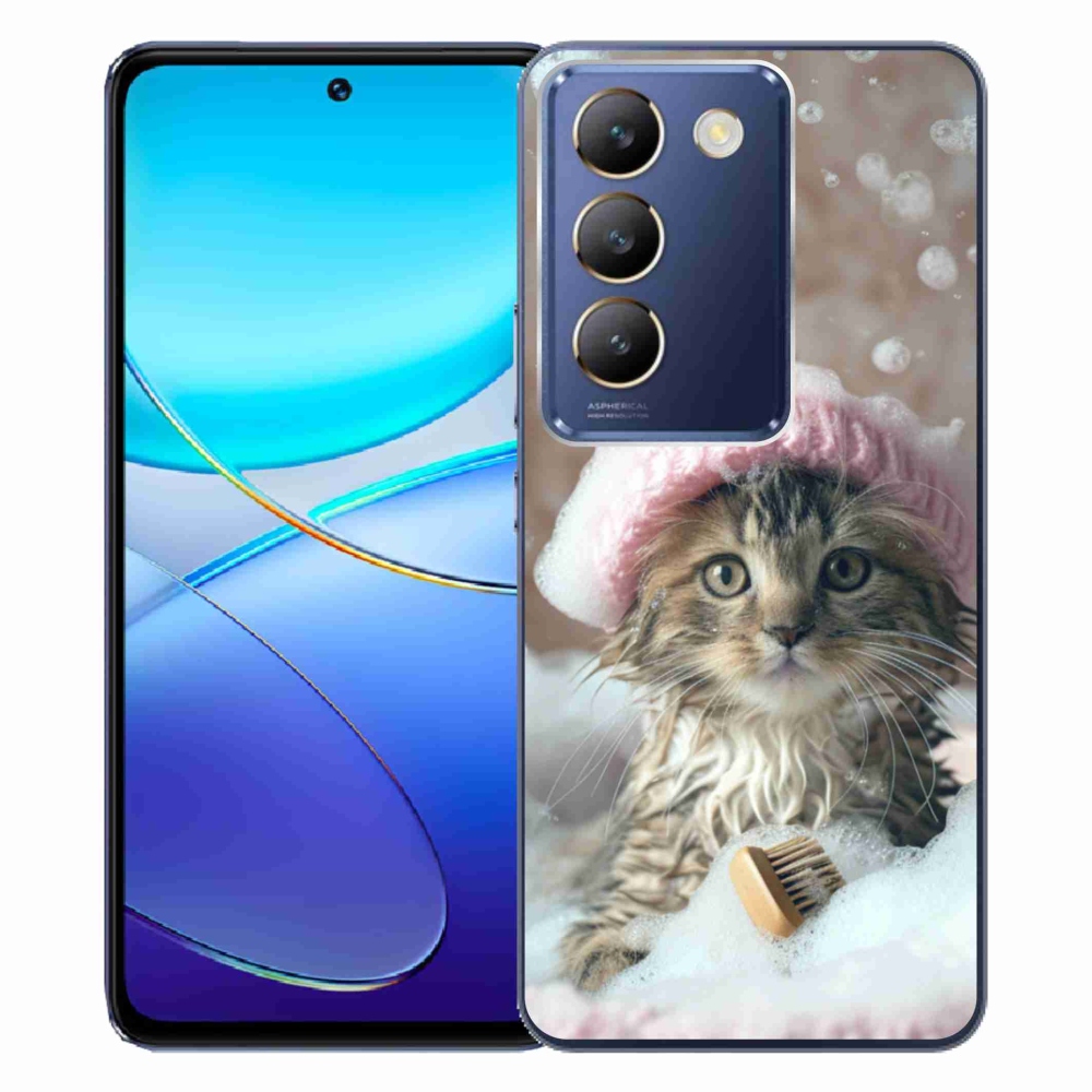 mmCase gél tok a Vivo V40 SE/5G-hez – cica és fürdő