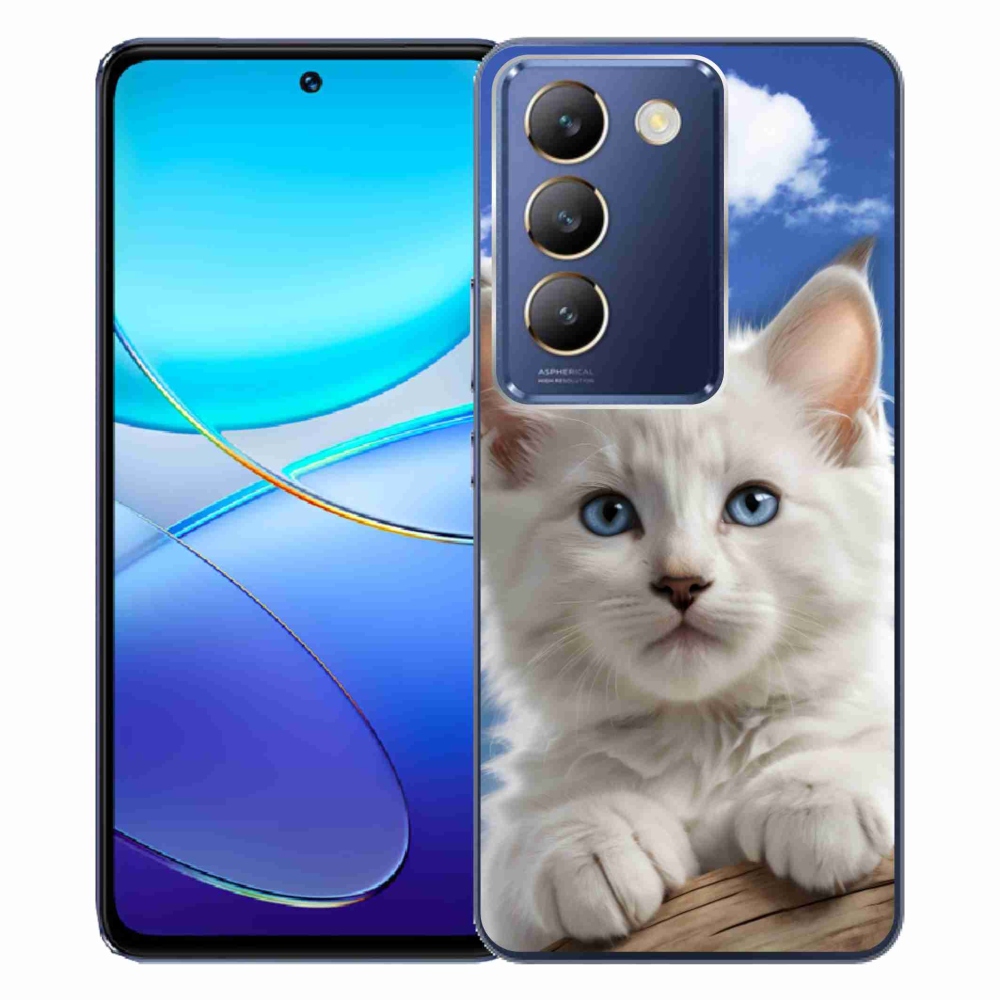 mmCase gél tok a Vivo V40 SE/5G-hez – cica és felhők