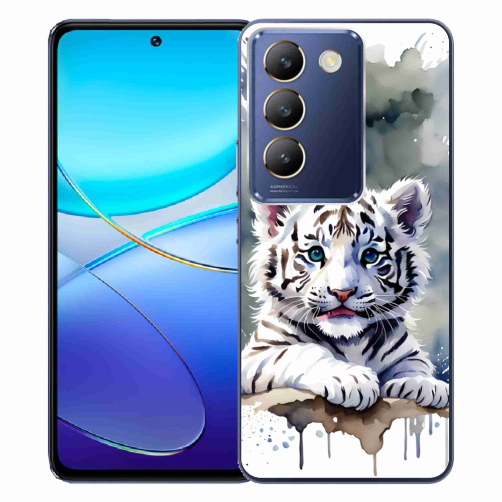 mmCase gélhuzat a Vivo V40 SE/5G-hez – fehér tigris kölyök