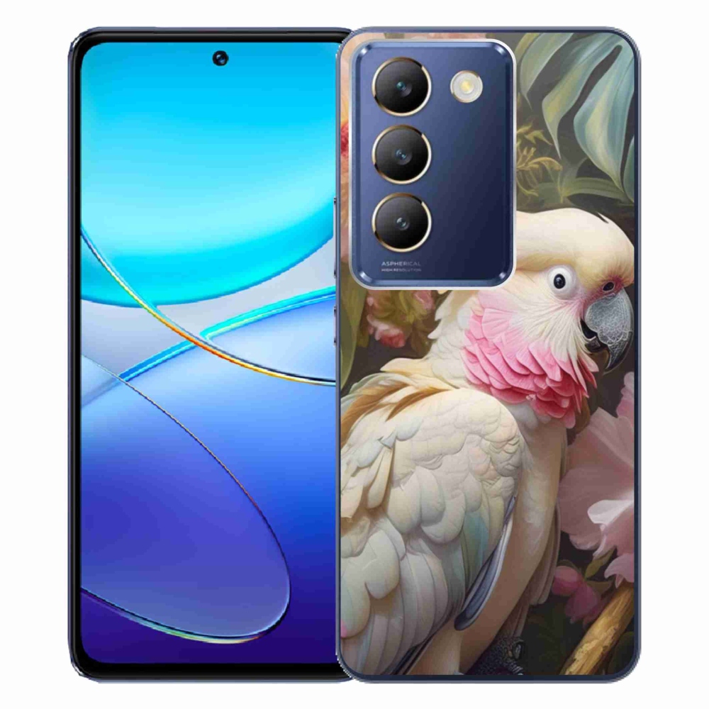 mmCase gélhuzat a Vivo V40 SE/5G-hez – rózsaszín kakadu papagáj 2