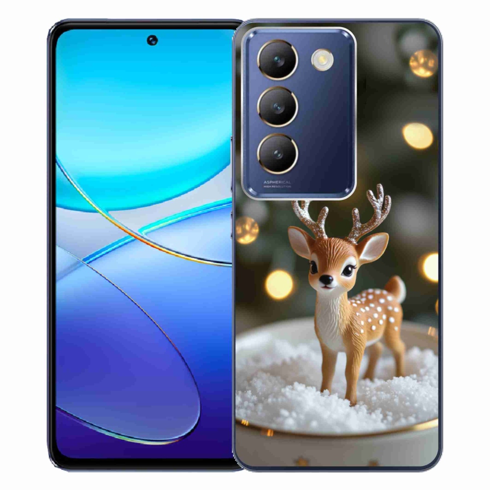 mmCase gél tok a Vivo V40 SE/5G-hez – aranyos karácsonyi szarvas