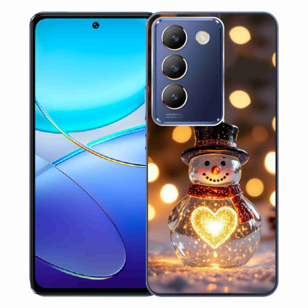 mmCase gél tok a Vivo V40 SE/5G-hez – világító karácsonyi hóember